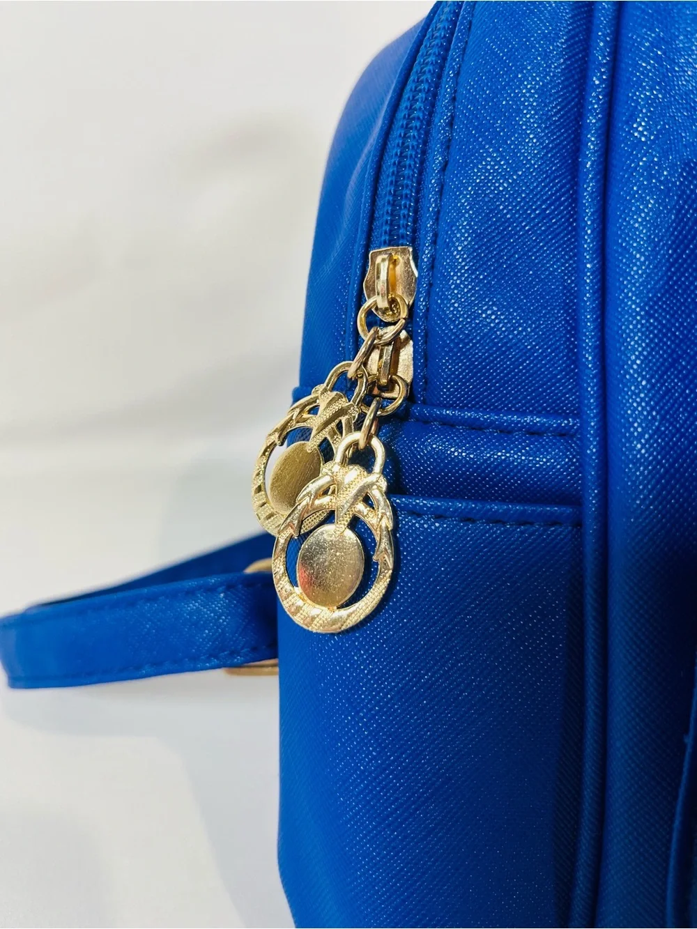 Royal Blue Mini Backpack with Bow Detail